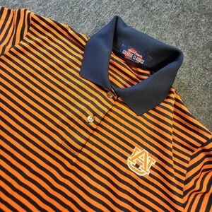 Auburn Tigers Golf Polo  Women's Small Short Sleeve Striped College Classics